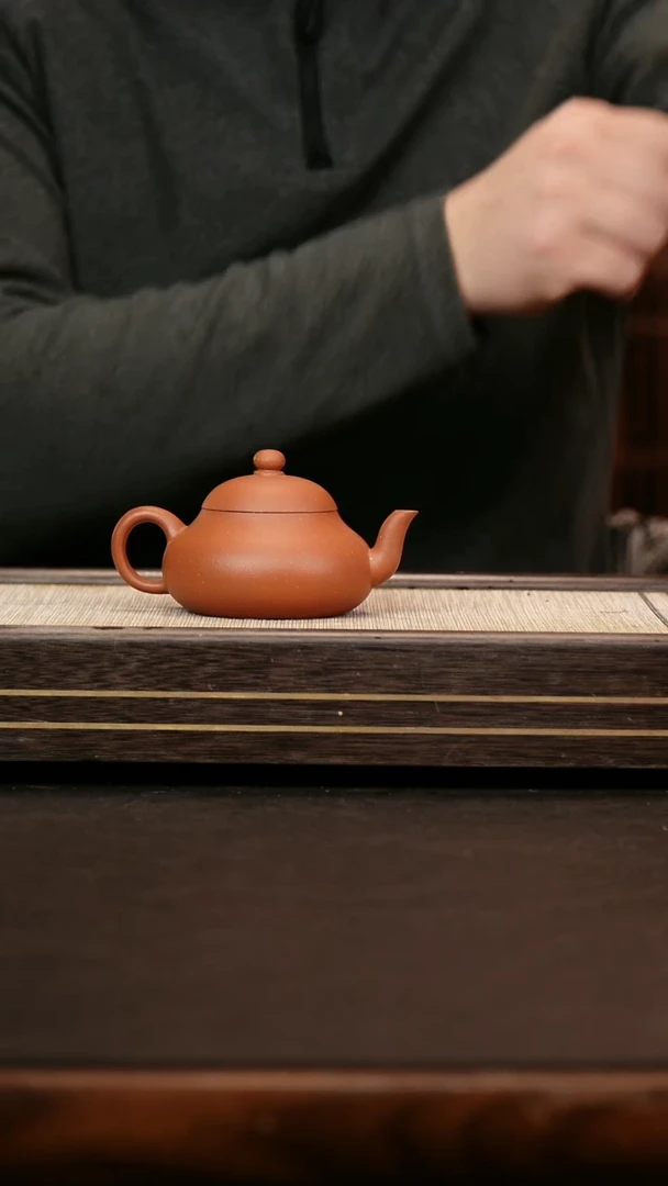 茶壶紫砂原矿紫泥 矮梨150cc