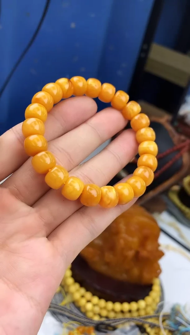裸石蜜蜡未镶嵌手串卡10
