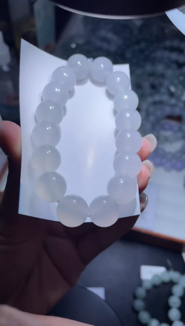 【闪购商品】定制翡翠未镶嵌天然缅甸A货翡翠手串96尺寸12.5左右