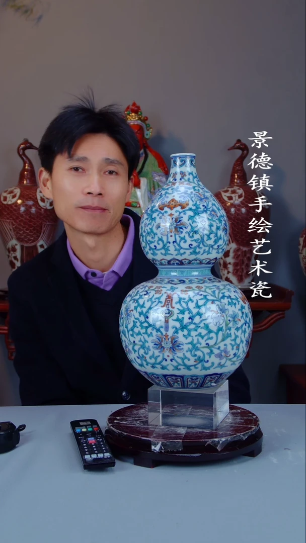 摆件陶景德镇手工手绘陶瓷摆件69