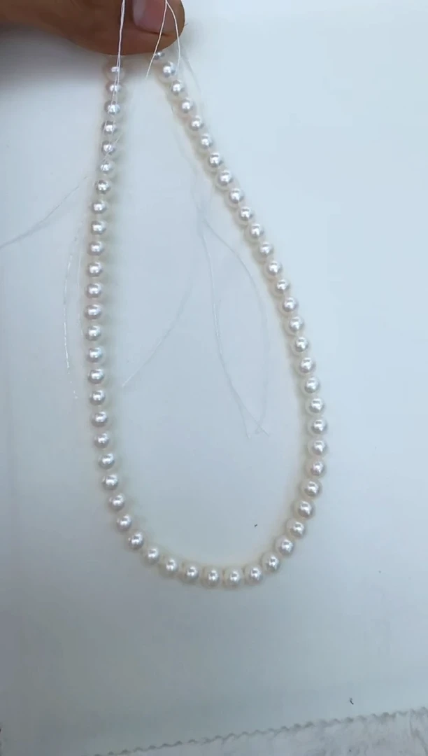 【闪购商品】淡水珍珠颈饰银S925镶嵌无核项链7