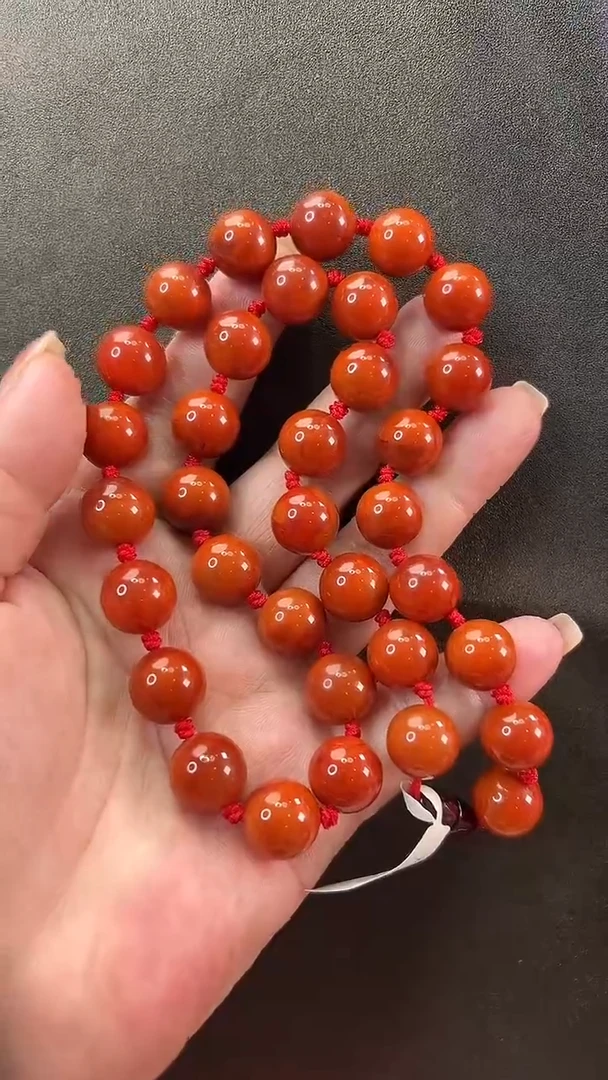 南红玛瑙未镶嵌颈饰项链