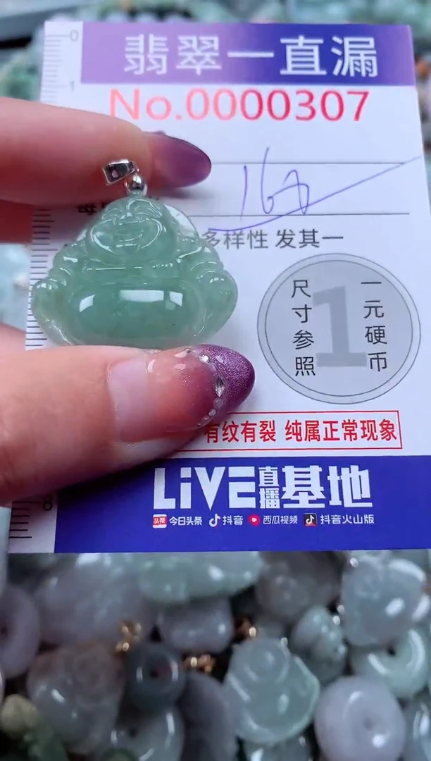 翡翠未镶嵌吊坠(不含链)307