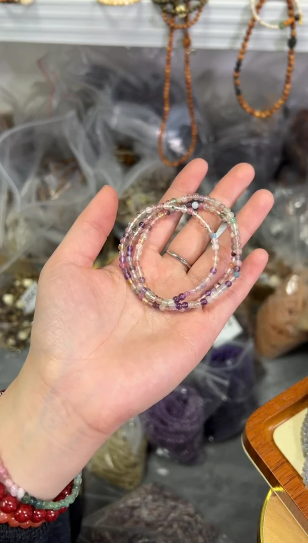 【闪购商品】水晶手链未镶嵌多宝水晶小米珠多圈[2551]