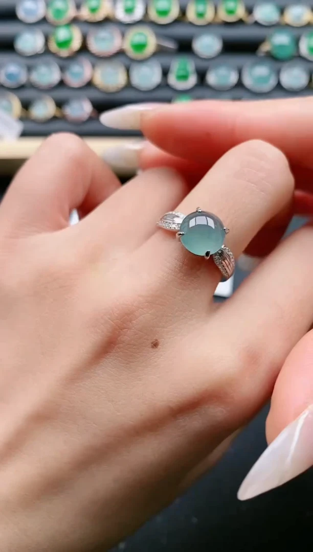 【闪购商品】翡翠戒指银S925镶嵌111111