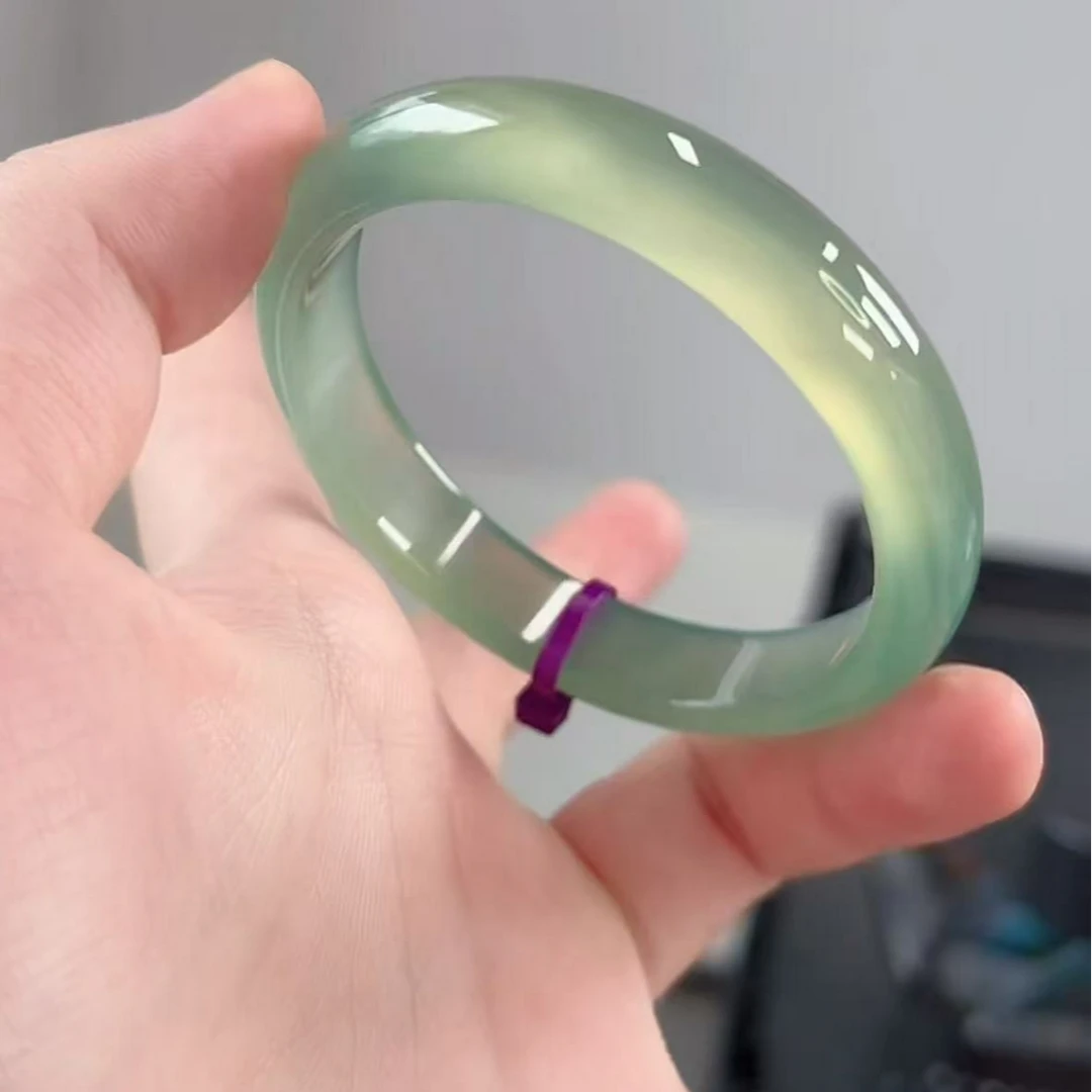 油青紫标 直播专用 福利品玛瑙玉髓油青正圈 多样性发其一