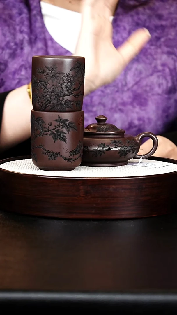 茶壶紫砂笠帽壶