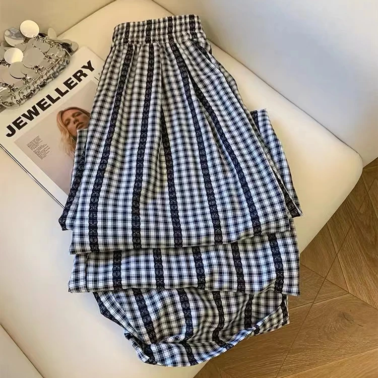 女童夏季格子九分裤213