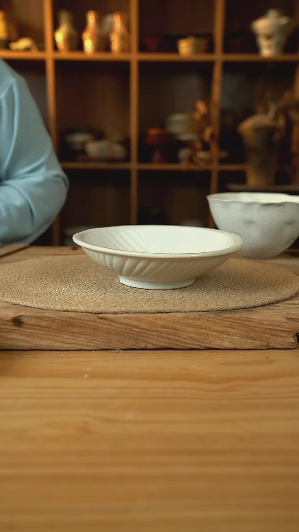 白色系列的8英寸螺纹盘1个