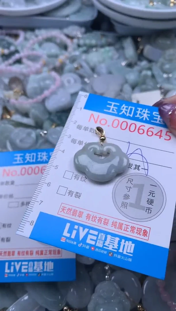 翡翠未镶嵌吊坠(不含链)6645