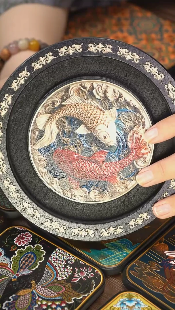 壹藏贰宝双鱼小壶承