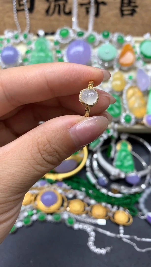 【闪购商品】翡翠戒指18K金镶嵌114-中国好珍宝