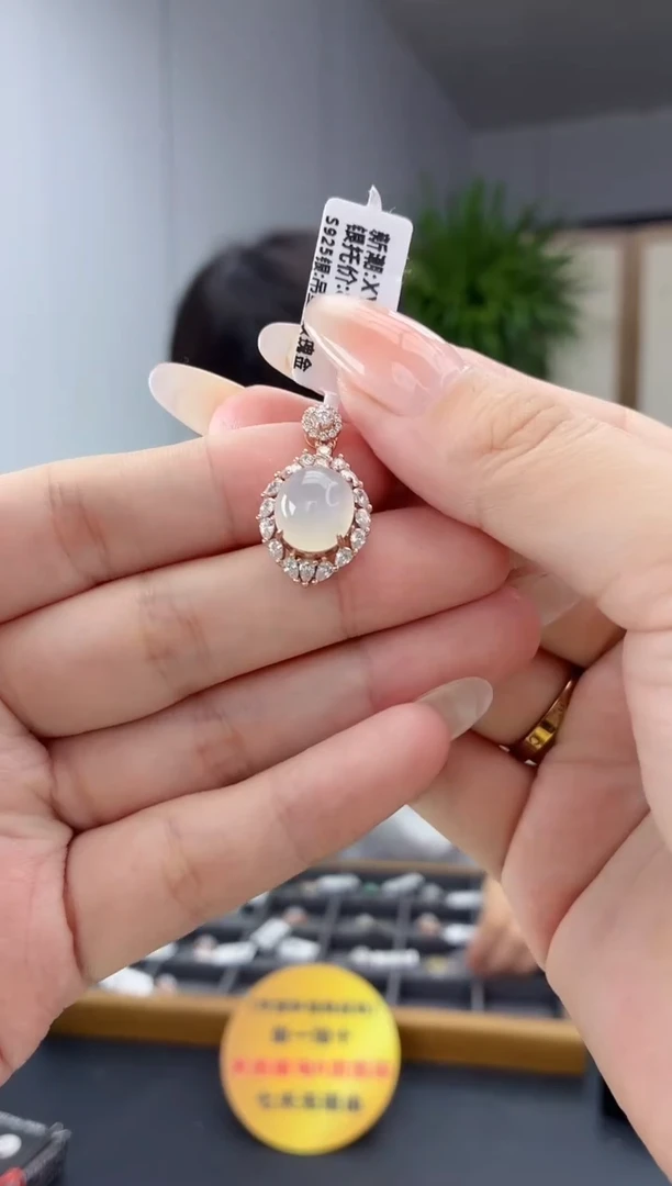 吊坠(不含链)银S925镶嵌翡翠1111111111