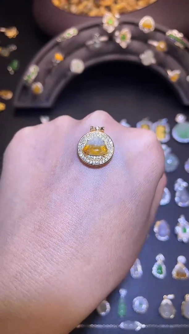 吊坠(不含链)银S925镶嵌翡翠1