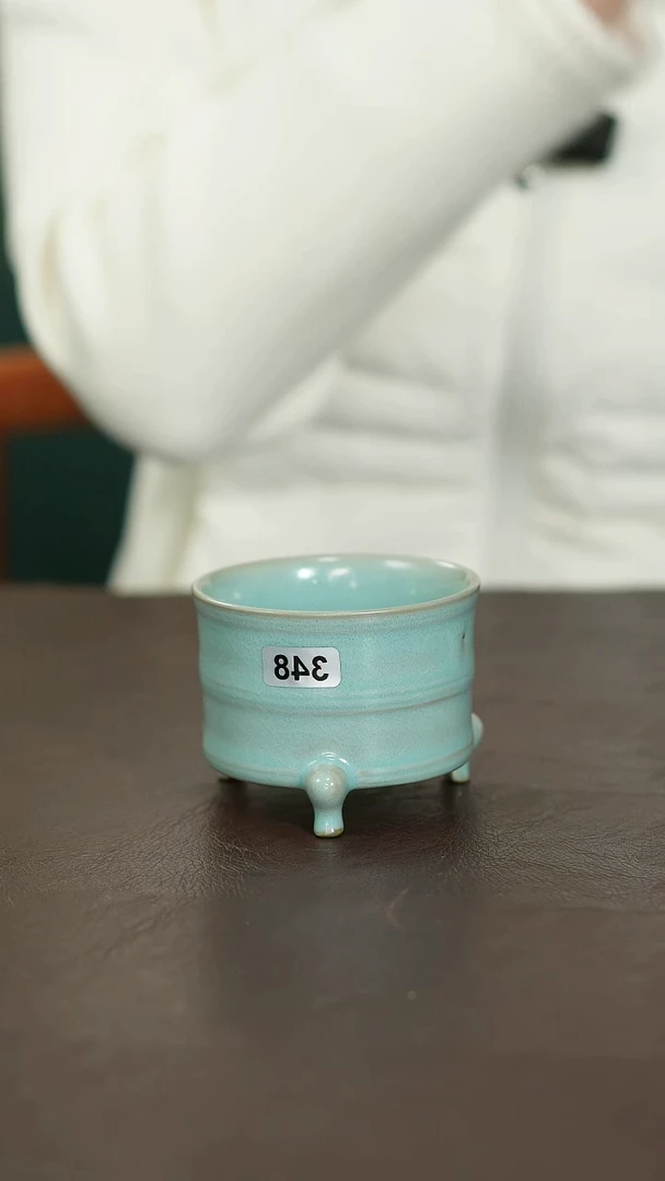 摆件348原矿原釉汝宋汝瓷微瑕