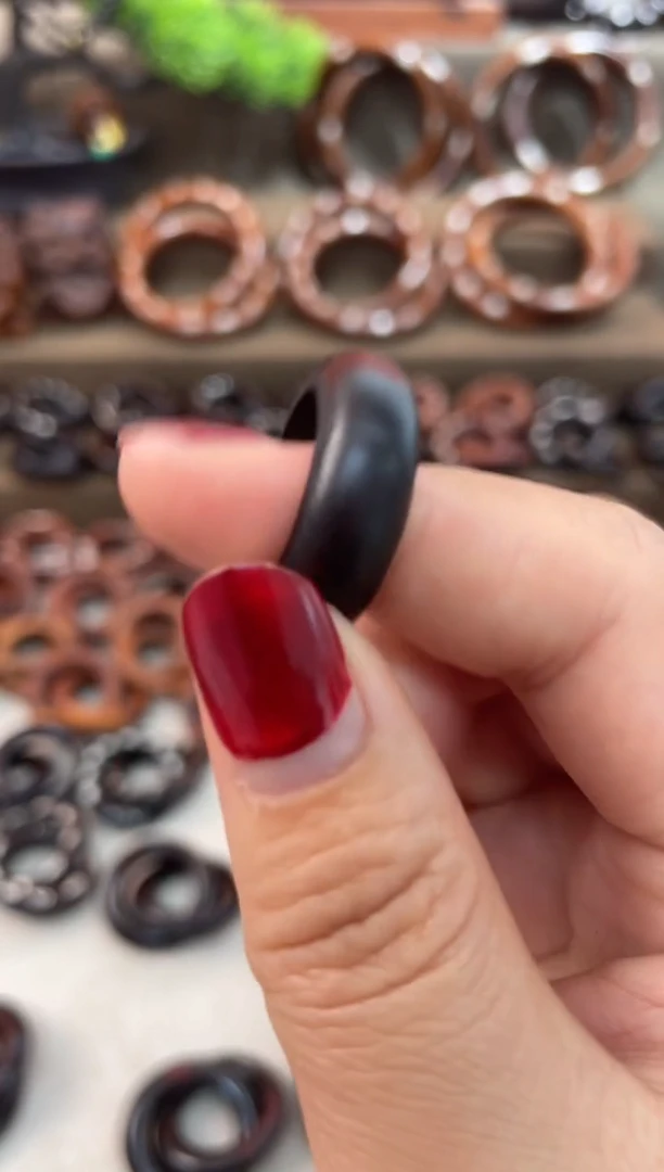 木枣木玉化1.2跑环 刻十字天经加红砂