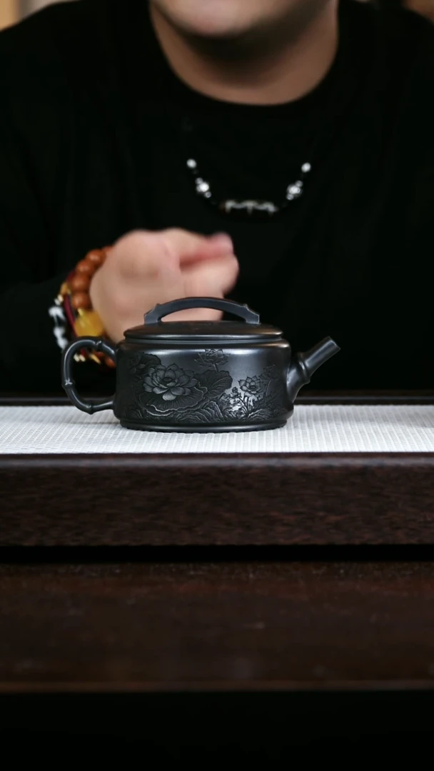 茶壶紫砂石黄竹节汉瓦