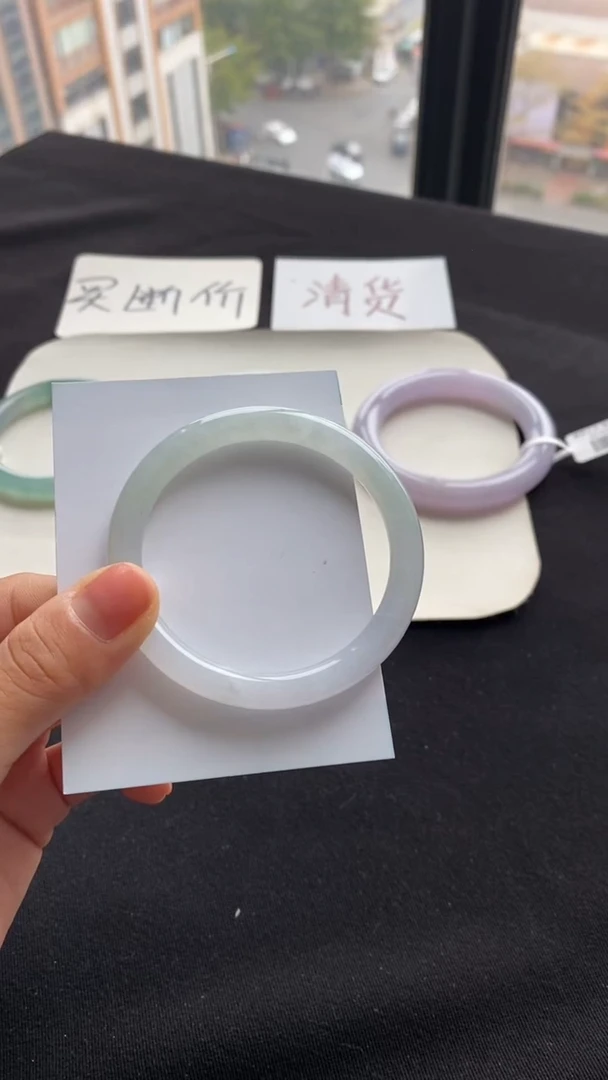 【闪购商品】翡翠手镯（圆镯）未镶嵌53圆条--不退不换