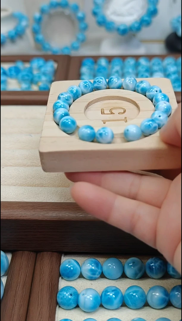 未镶嵌针钠钙石（海纹石）手链大**怪多样性发一