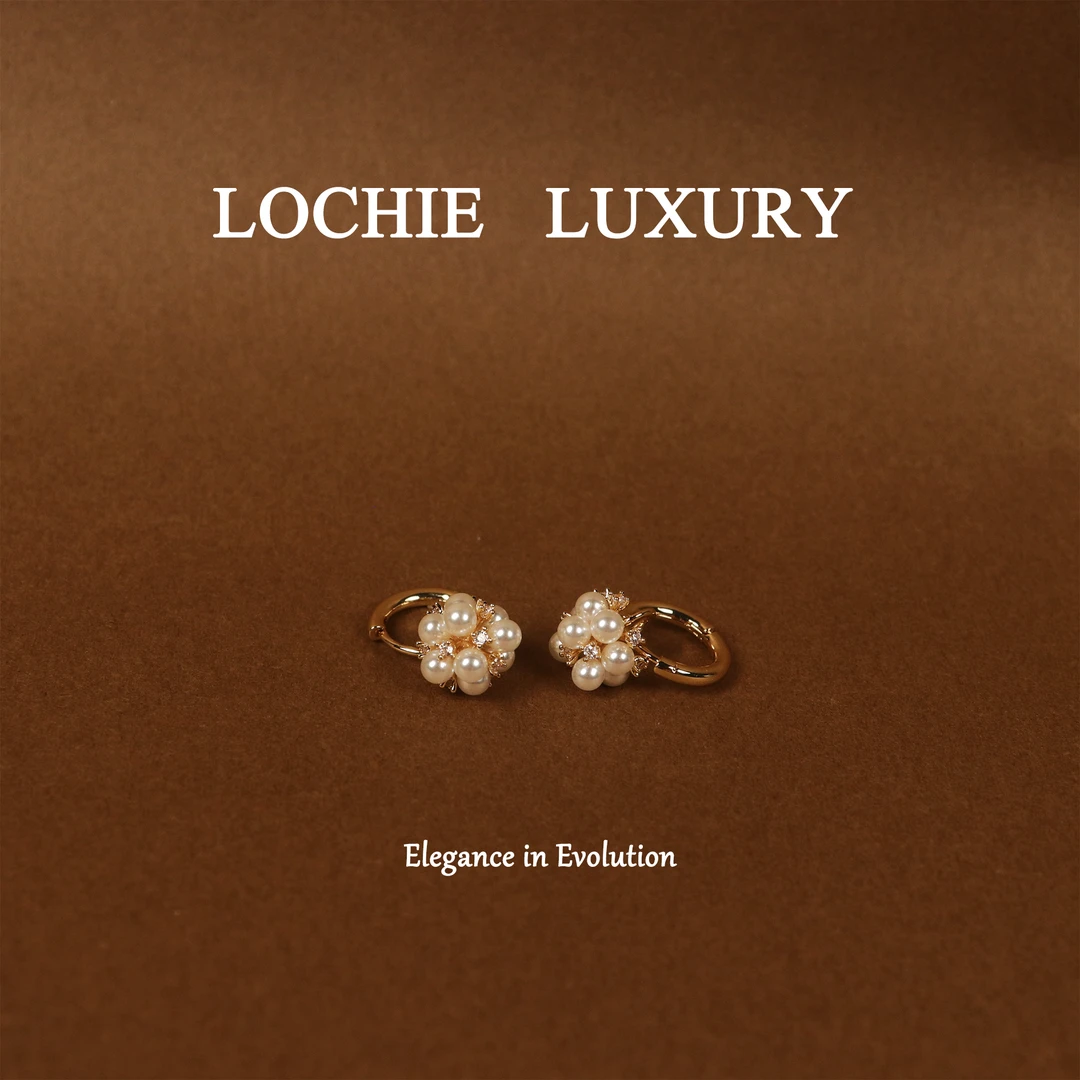Lochie Luxury 黄铜仿珍珠耳饰 【秋日漫步】L738珠珠吊坠耳扣
