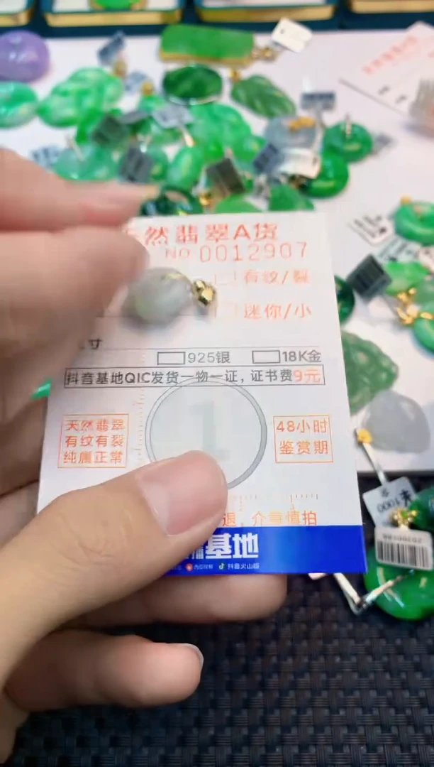 翡翠未镶嵌吊坠(不含链)1