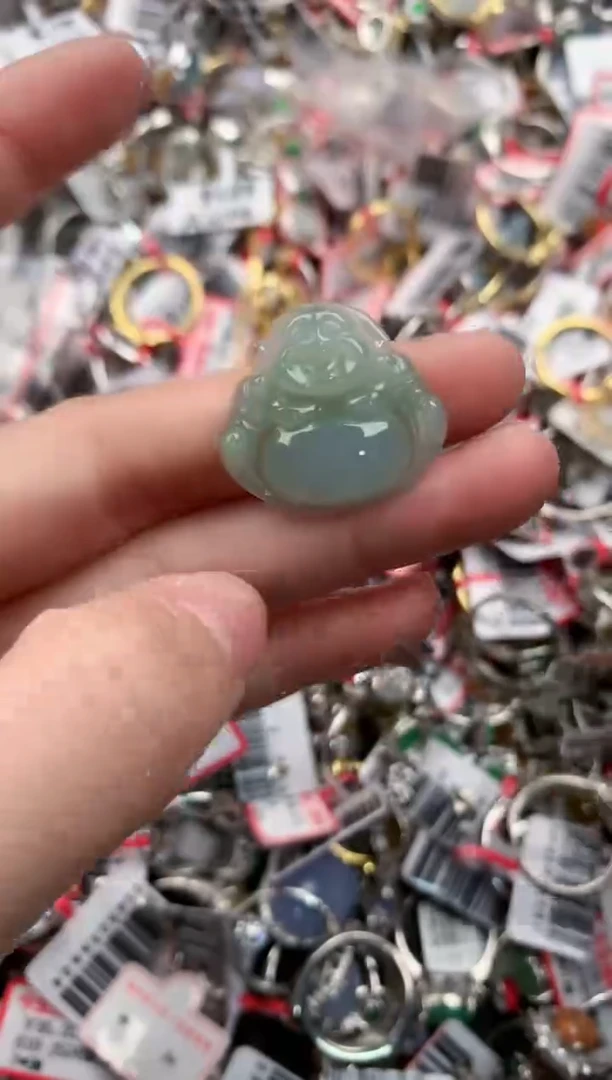 银S925镶嵌戒指翡翠7777-----9