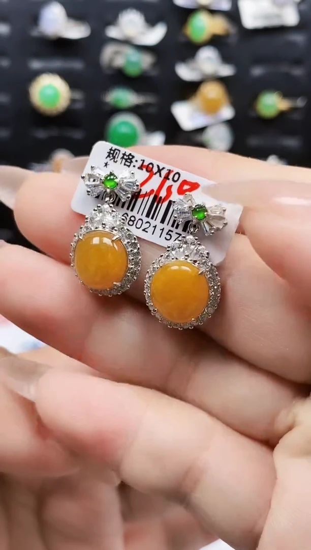 银S925镶嵌戒指翡翠9999