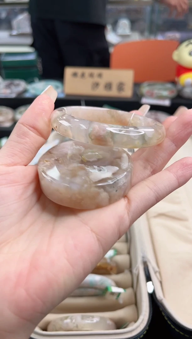 未镶嵌手镯石英质玉54圈口（赠品镯心）s91984