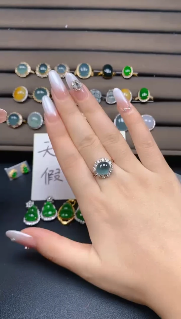 银S925镶嵌戒指翡翠27