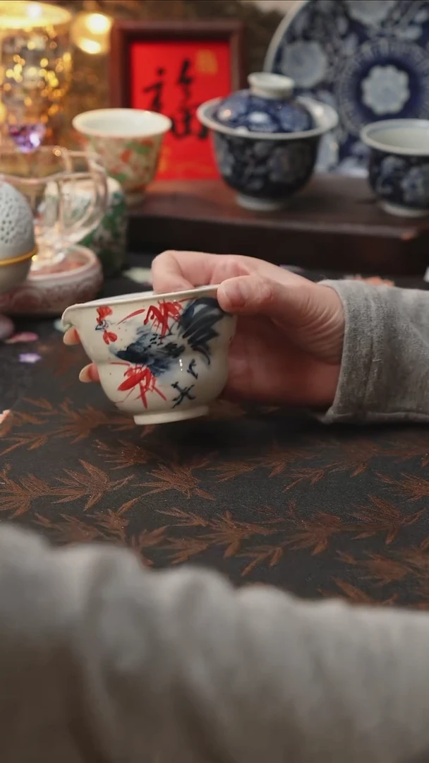 杯景德镇陶瓷杯碗柴烧多人