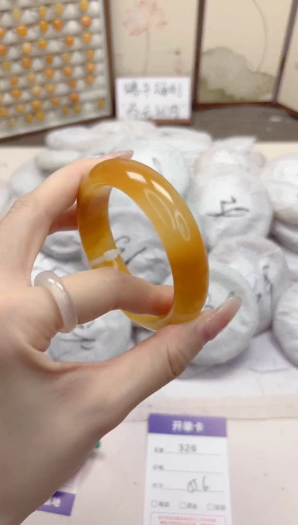 石英质玉手镯未镶嵌326-财气镯-圈口55