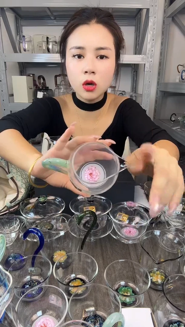 水晶玻璃无盖款田?禾器 棠韵怡然公道杯 普通盒