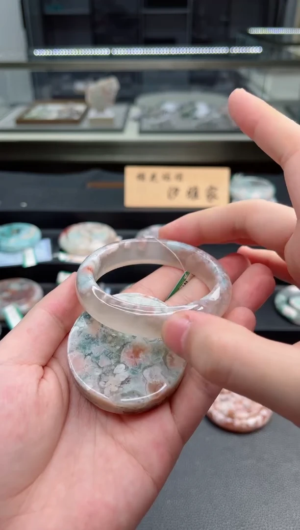 石英质玉手镯未镶嵌54圈口（赠送镯心）S987043