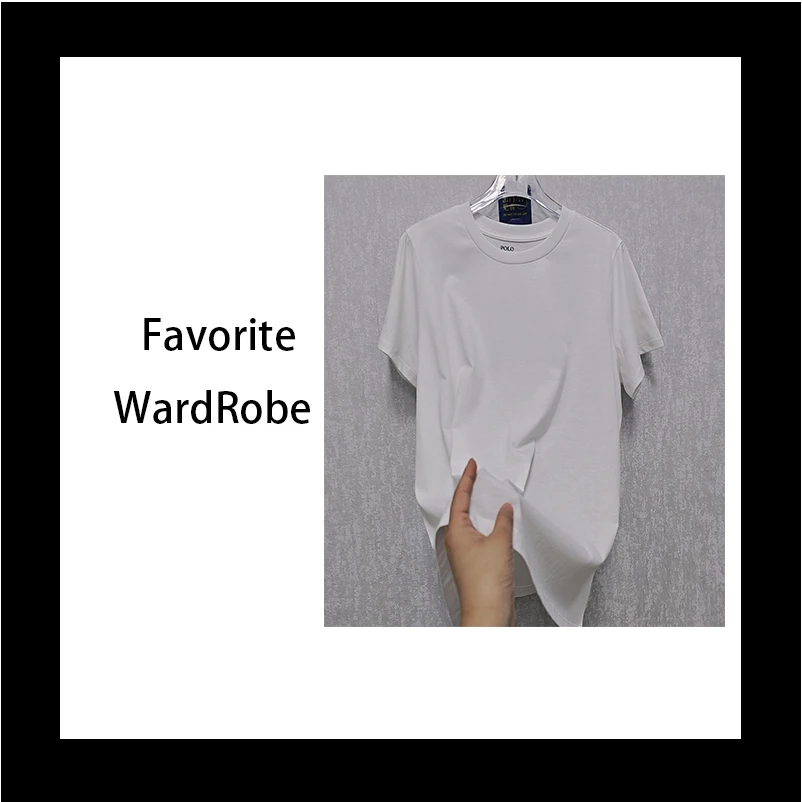 1021 LF刺绣圆领短袖（女）