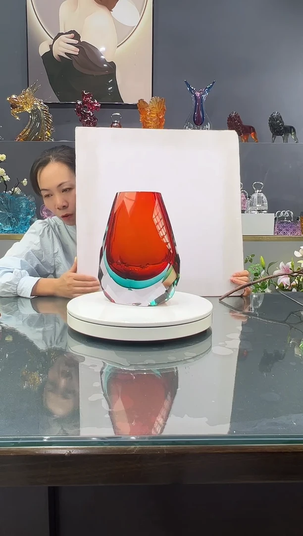 手工艺品琉璃 水晶琉璃花瓶1个