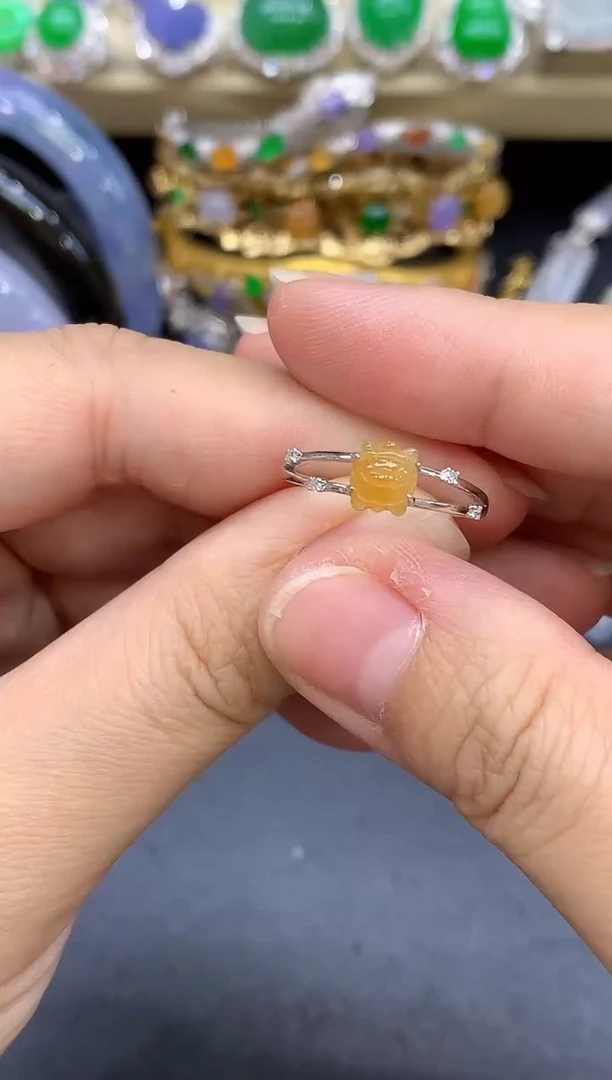 18K金镶嵌戒指翡翠278-中国好珍宝