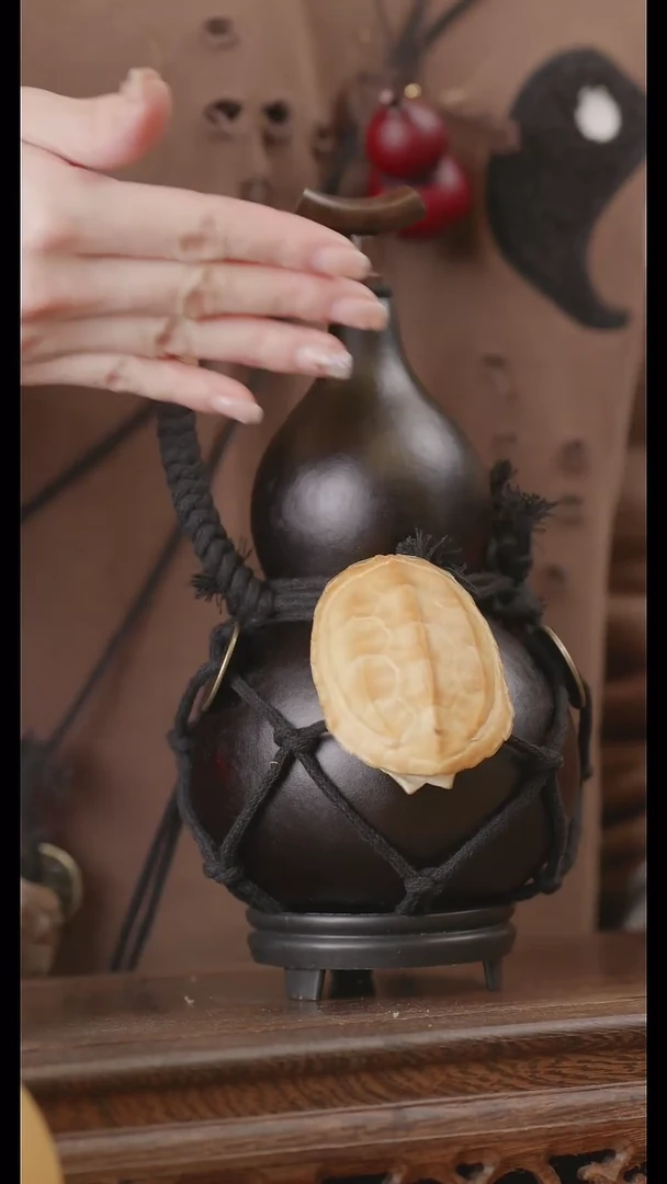 【闪购商品】332号精品天然大漆工艺防渗内胆酒葫芦~