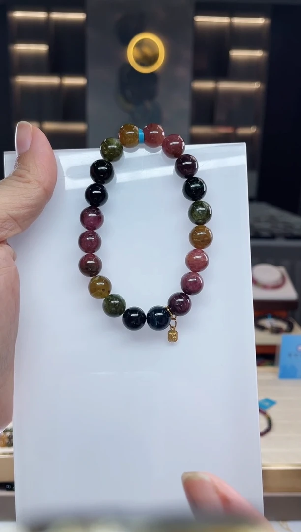 单圈手串未镶嵌碧玺（多样性发一条）Q