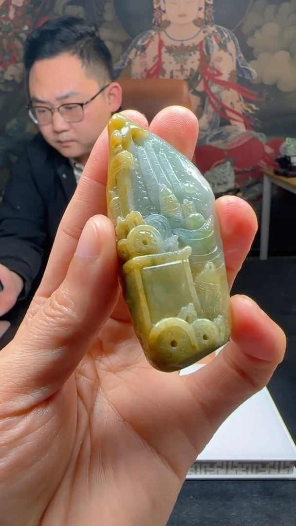 【闪购商品】定制翡翠未镶嵌L-@@QJXC11879