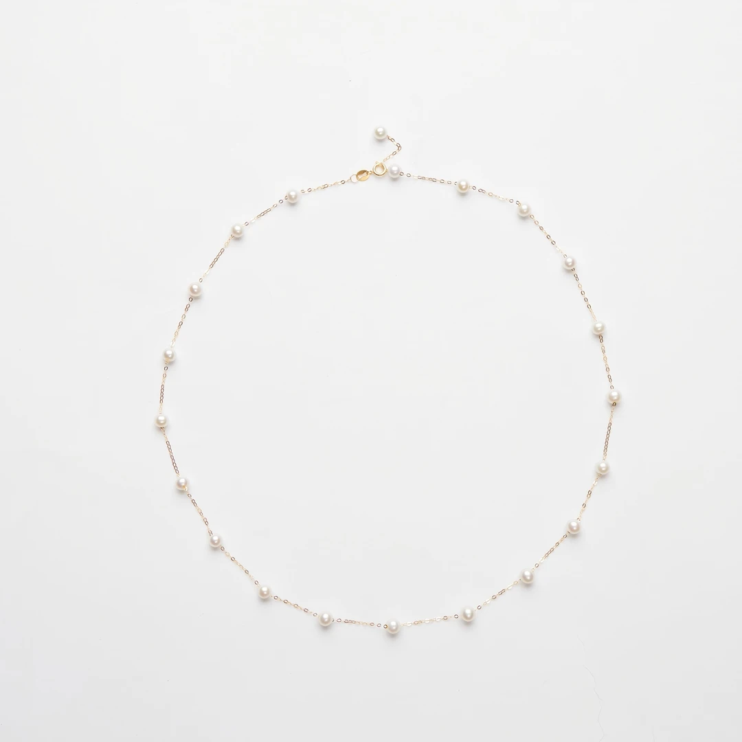 满天星18K金淡水珍珠项链