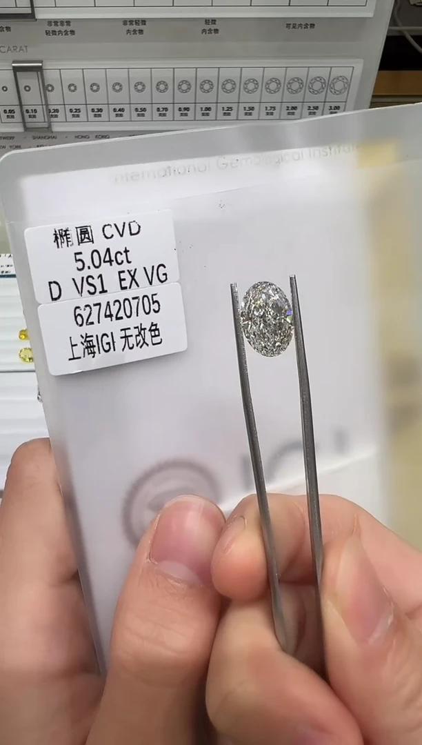 【闪购商品】实验室培育钻石未镶嵌@ 5.04ct 先鉴赏，再定制！