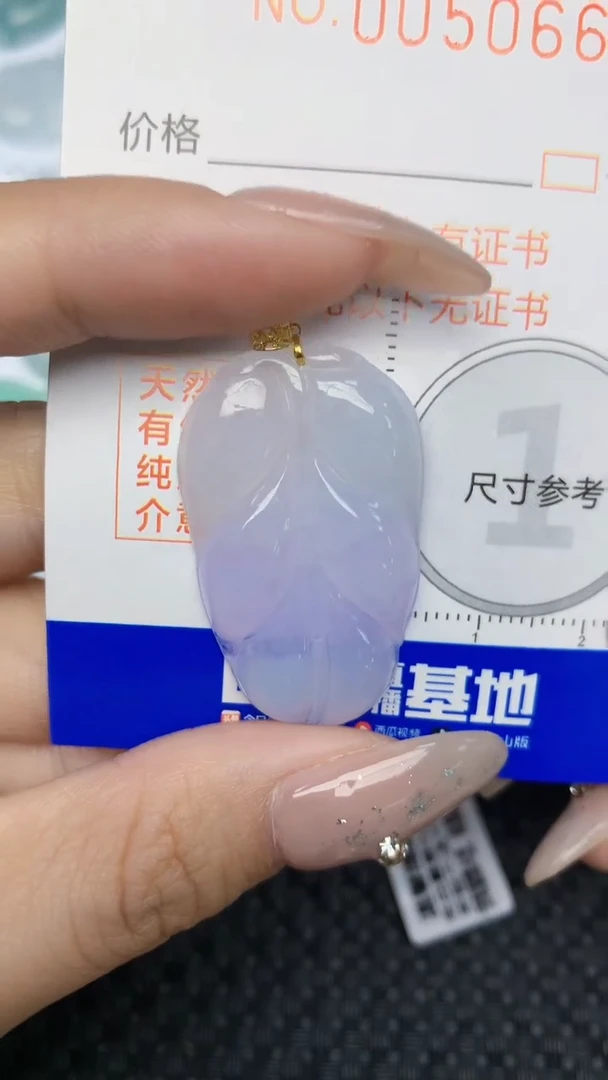 颈饰18K金镶嵌翡翠天然缅甸翡翠a货百元以上9元证书费自理