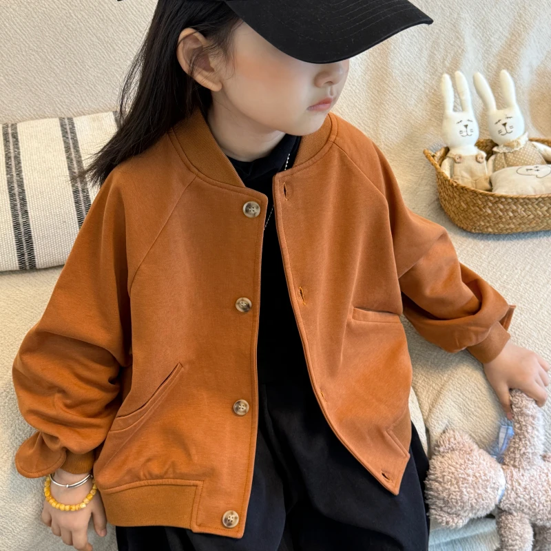 儿童秋季休闲外套中小童刺绣棒球服FY131