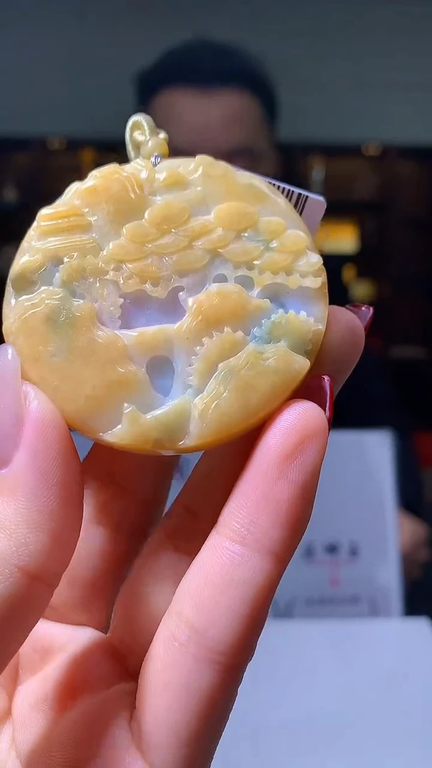 【闪购商品】定制翡翠未镶嵌1057hm-毛货挂件27