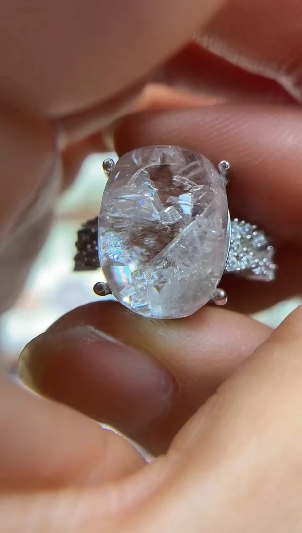 银S925镶嵌珠宝半成品水晶水晶水晶