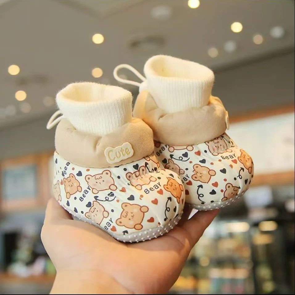 XKL冬季加绒婴儿高筒棉鞋0-12个月男女宝宝步前鞋加厚冬季宝宝鞋