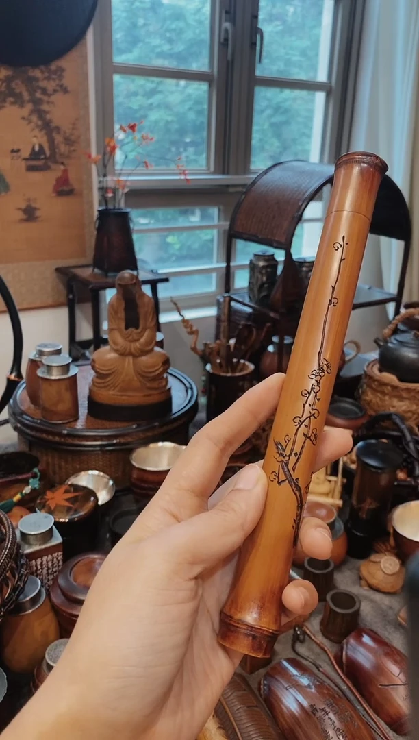 德*老玉竹精品雕刻香筒