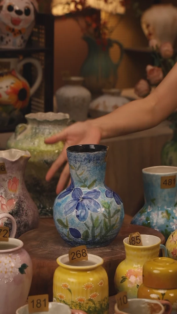 陶瓷431景德镇设计师手作花器摆件侘寂风