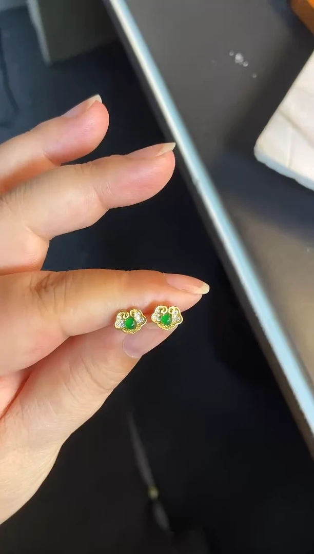 吊坠(不含链)银S925镶嵌翡翠1