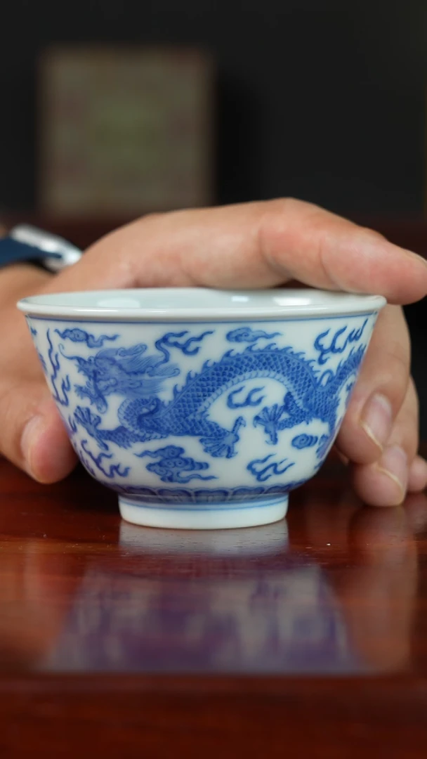 祖传窑真柴窑传承400年双龙杯